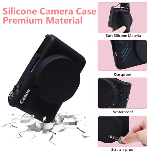 Funda para cámara L LTGEM compatible con Canon Powershot miniatura 4
