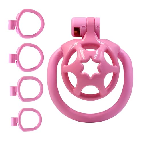 Image of Male Chastity Cage with Lock & 4 Rings Resin Virginity for Men (Micro)