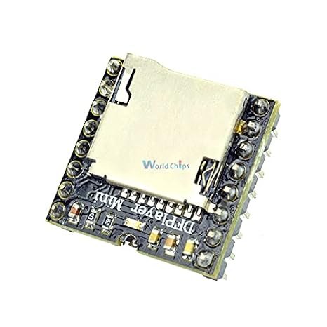 DFPlayer Mini MP3 DF Player Module Board MP3 Audio Voice Decode Board for Arduino Supporting TF Card U-Disk IO/Serial Port/AD