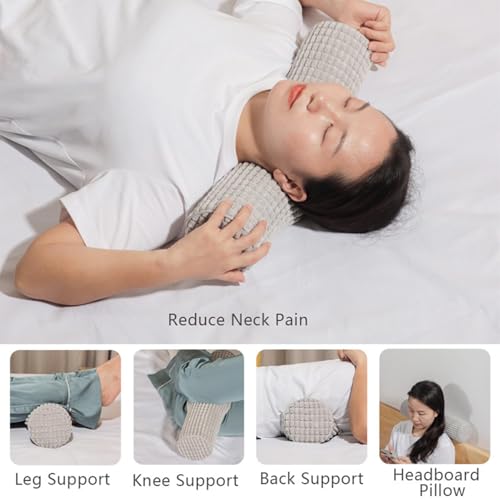 Oreiller de soutien du cou rond en mousse de polyester pour relaxation à la maison
