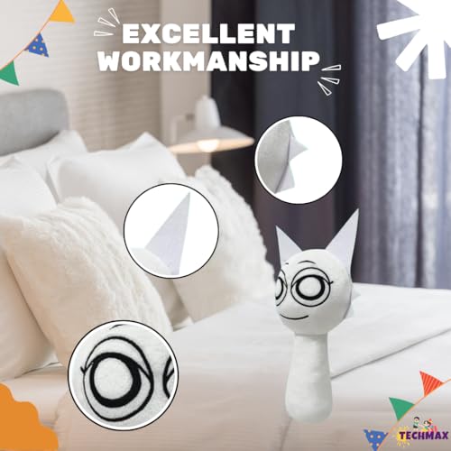 Image of Customized Text White Sprunki Plush Toy