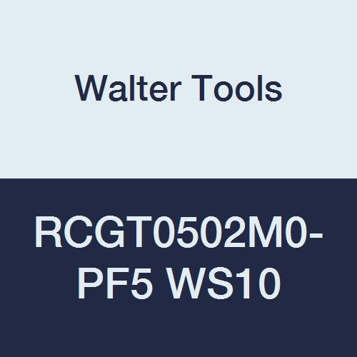RCGT0502M0-PF5 WS10 Carbide Tiger-Tec Positive Indexable Turning Insert, Round Corner Radius, 0.197" IC, 3/32" Thick, 0.024" - 0.098" Depth of Cut (Pack of 10)
