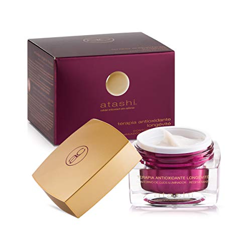 Atashi Antioxidante - Contorno De Ojos Iluminador Regenerante. Reduce Líneas De Expresión, Bolsas Y Ojeras, Con Haloxyl, Vitaminas C, E Y Coq10, Todo Tipo De Piel - 15Ml Cover