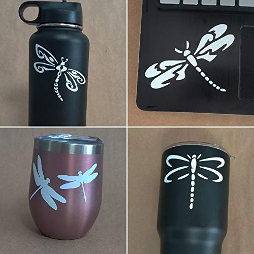 Image of Dragonfly Decals 4 Pack (White, Small ~3.5 inch)