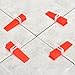 Tile Leveling System Kit 300pcs Tile Leveler Spacers Clips + 100pcs Reusable Wedges+1pc Til e Pliers for Wall/Floor Tiles Adjustment 1/8 Inch Tiles Installation Tools Kit(COLOR:red)