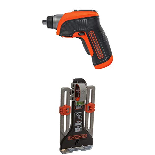 BLACK+DECKER 4V MAX Cordless Screwdriver with MarkIT Picture Hanging Tool Kit (BDCS30C & BDMKIT101C)