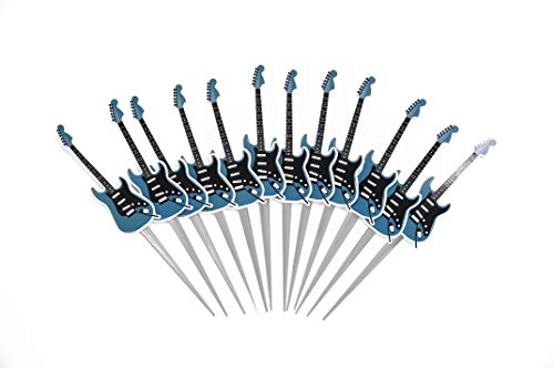 Classic Guitar Cupcake Topper Picks For Birthday Cake Decorations #TOP1