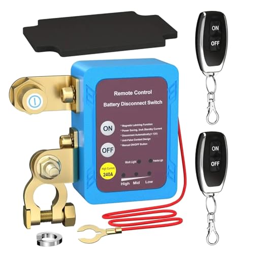 Controlador De Desconexión De La Batería Del Coche - Interruptor De Matar De Batería, Aislador Remoto | Corte De Alimentación Del Vehículo, Desconexión De La Batería Inalámbrica, Apagado Automatiq