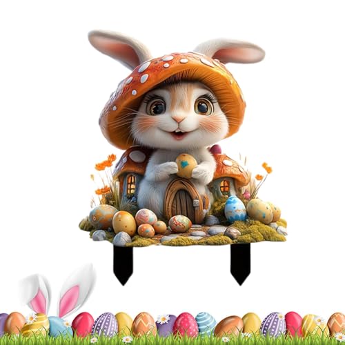 Amesor Osterdeko Outdoor, Osterhase Gartenstecker Ostern Deko, Vintage...