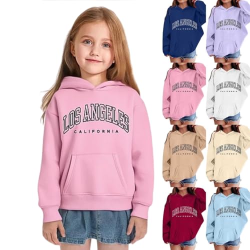 Los Angeles Sweatshirt Hoodie Girls Kids Youth Cute Graphic Y2k Pullover Tops Long Sleeve Lightweight Fall Outfits