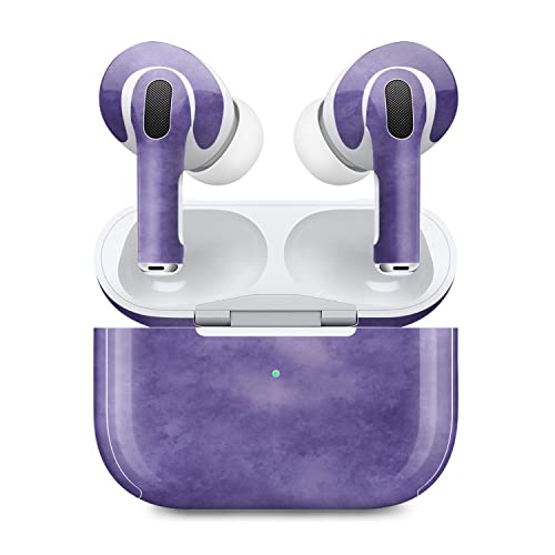 MightySkins (2 Pack) Skins Compatible with Apple AirPods Pro 2 - Purple Airbrush | Protective, Durable, and Unique Vinyl Decal wrap Cover | Easy to Apply, Remove, and Change Styles | Made in The USA