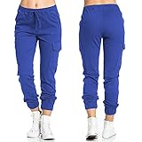 FUPODD Cargohose Damen Lang Arbeitshose Damen High Waist Mit Gummizug Sommerhose Leicht Hosen Lässig Wanderhose Frauen Jogginghose Mit Seitentaschen Fußstulpen Outdoor Hose Große Größen Trekkinghose