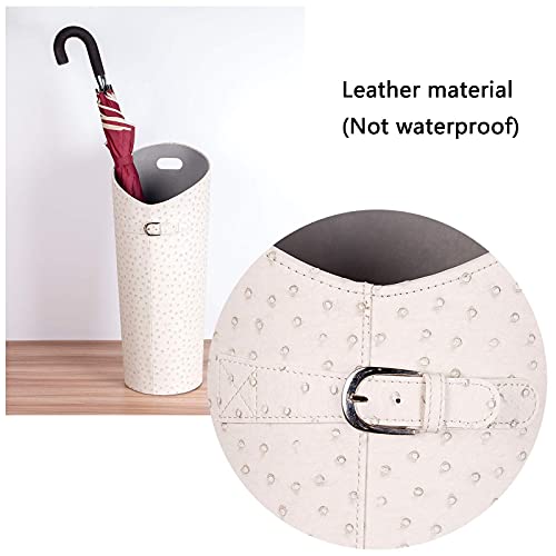 Porte-parapluie compact blanc idéal pour optimiser une petite entrée - 5