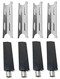 Shengyongh SSBG179A (4-Pack) Stainless Steel Heat Plate and Cast Iron Burner for Master Forge BG179A, BG1793B-A Grill
