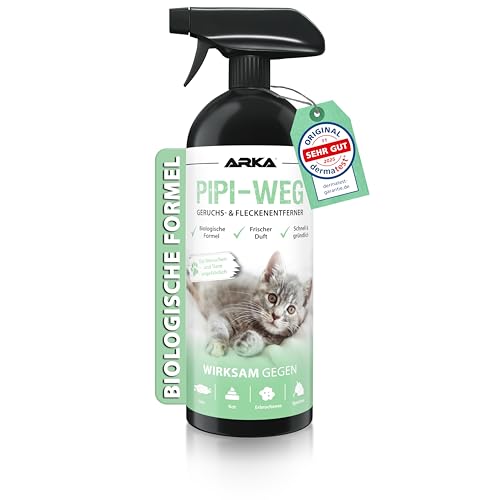 Enzymreiniger Katzenurin 750 ml – extrem stark gegen Katzenpipi, Uringeruch und Flecken –...