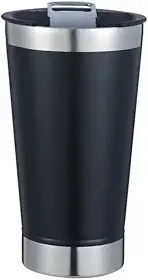 Copo Térmico Personalizado Logo do Seu Time + Seu Nome | Presente Criativo Futebol | Inox Durável (Preto)