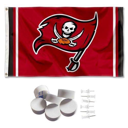 Fixations Tampa Bay Buccaneers Banner Tack Pads pour suspendre des tissus lourds