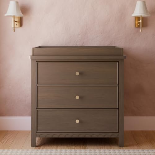 Graco Sasha 3-Drawer Chest with Changing Table Topper, Hazelnut - image 2