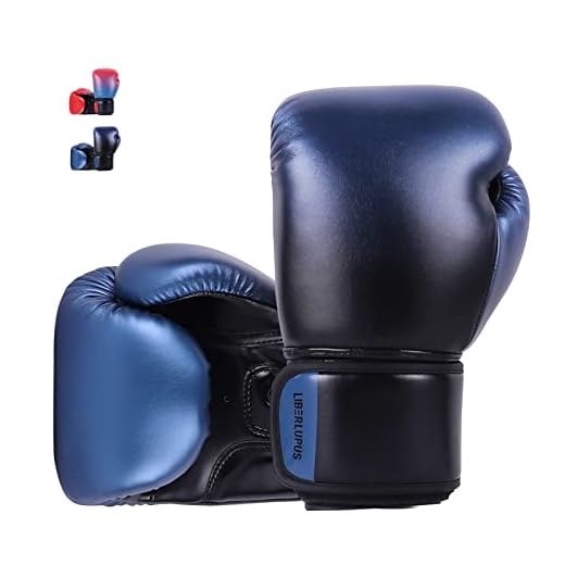 Liberlupus Youth Boxing Gloves for 10-18, Teens Boxing Gloves with Gradients, 2 Sizes, Teenagers Junior Kids Boxing Gloves for Punching Bag, Kickboxing, Muay Thai, MMA (Black Blue, 8 oz)