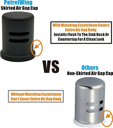 image for PetrelWing Dishwasher Air Gap Cover Black only, Skirted, Replacement B