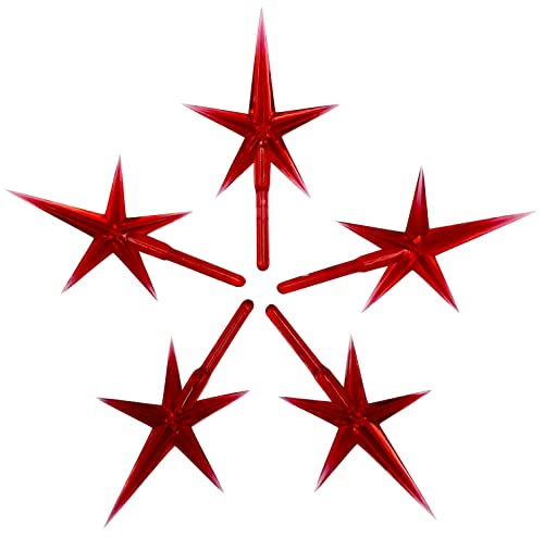 National Artcraft® Medium Modern Star for Ceramic Christmas Trees - Red (Pkg/5)