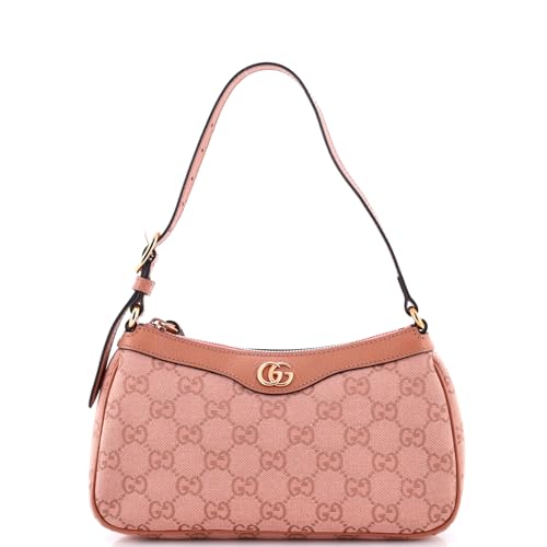 Pre-Loved Ophidia Zip Pochette Shoulder Bag GG Canvas Small, Pink