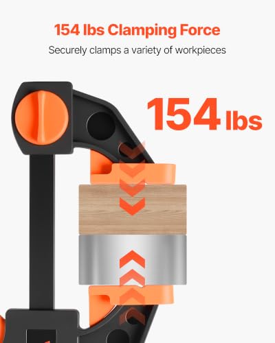 Image of VEVOR Bar Clamps for Woodworking, 8-Pack, 6 inch and 12 inch, with Spring Clamps, One-Handed Clamp /Spreader, 154 lbs Load Limit, Quick Release, Self-Locking Design, for Wood Working and Metal Working