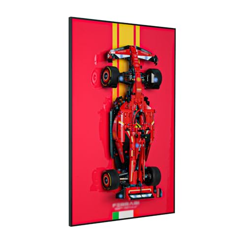 popbricks Display Wall Mount Board for Lego Technic Ferrari 42207