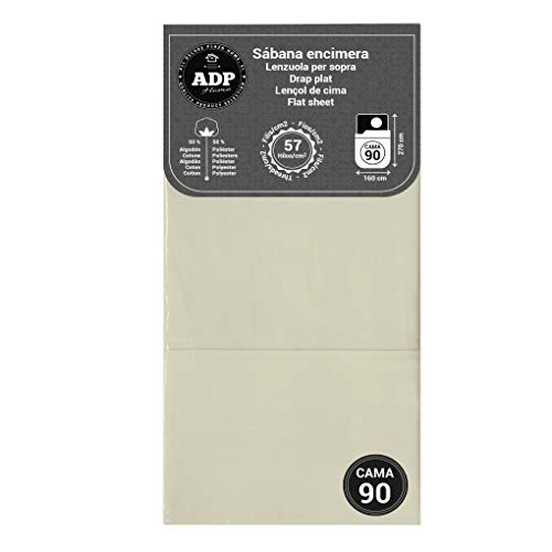 ADP Home - Sábana encimera (para Cama de 90 cm), Crema