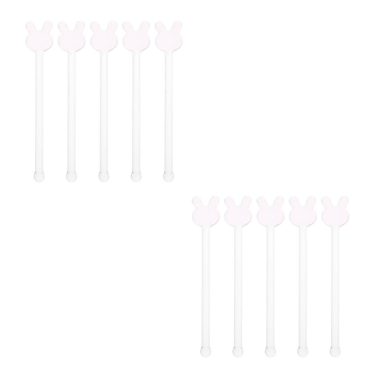 Alipis 10pcs Transparent Glass Cocktail Stir Sticks Reusable Stirring Rods for Coffee Drinks and Desserts for Parties and Special Occasions