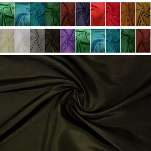 FABRICS-CITY NEGRO TELA TAFETÁN DE ALTA CALIDAD PARA VESTIDOS, DECORACIÓN, MANUALIDADES, DISFRACES, MODA, PROYECTOS DE COSTURA, TEXTILES ELEGANTES, COLORES VIVOS, 2870