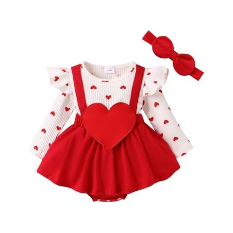 ZZLBUF Valentine's Day Baby Girl Outfit Cover