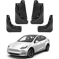 BASENOR 2020-2024 Model Y Schmutzfänger Splash Guards Kotflügel Kein Bohren Kein Klebeband Schmutzfänger All Weather Protector Kotflügel für Model Y Exterior Zubehör (4er Set)