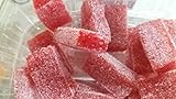 Formato: bolsa 250 uds. Vidal Golosinas. Ladrillos de regaliz rojo cubiertos de pica. Sabor fresa. Bolsa de 250 unidades.