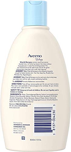 Gentle Wash & Shampoo With Natural Oat Extract, Tear-Free & Paraben-Free Formula For Hair & Body, Lightly Scented, 12 Fl. Oz - 2 Pack #TOP7