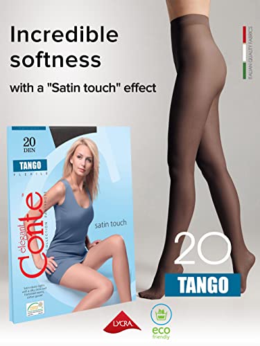 Image of Conte Tights Sheer to Waist Pantyhose with Satin Silky Touch Effect, Tango 20 Den