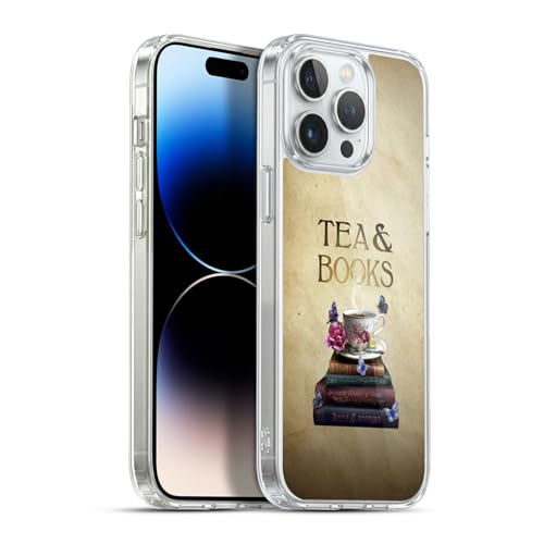 Carcasa iPhone 13 Pro Max funda de gel suave Brigid Ashwood té libros romance vintage
