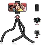 Phone Tripod, Goofoto Flexible Tripod, Tripod for iPhone Android Phone with Wireless Remote and Phone Clip, Camera Tripod for Mirrorless DSLR Sony Nikon Canon