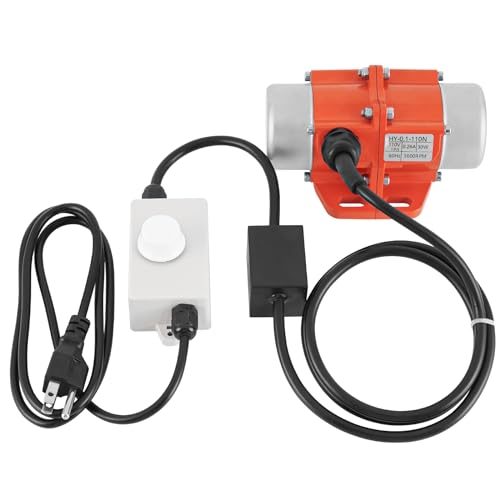 JIAWANSHUN 30W Small Concrete Vibrator Screen Vibration Motor with Speed Controller Waterproof Vibrating Motor Single Phase AC 110V 3600RPM For Sand Shaking Table