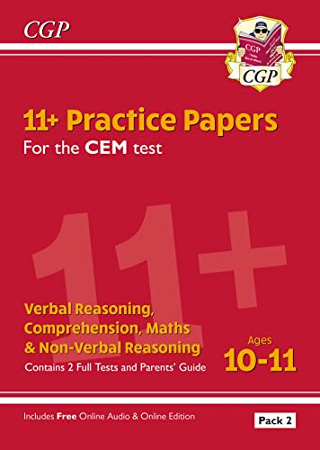 Compare Textbook Prices for New 11+ CEM Practice Papers: Ages 10-11 - Pack 2 with Parents' Guide & Online Edition CGP 11+ CEM  ISBN 9781789082173 by CGP Books