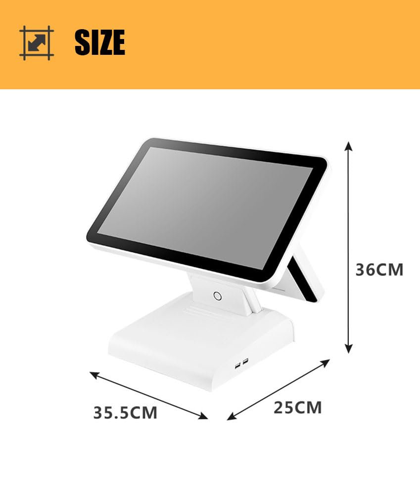 Registratore di cassa del touch screen a doppio schermo, catering del supermercato, pagamento conveniente