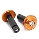 Bar End Motorrad UNIVERSAL Lenkergewichte Lenkerenden Alu Set Dekoration Ø22mm (7/8),Orange