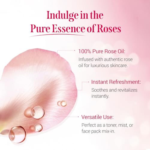 Image of Nisha Refreshing Rose Water For Face 500ml | Gulab Jal For Face | Skin Toner For Glowing and Hydrating Skin | Pore Tightening | Balances pH | Makeup Remover| All Skin Types | Face Toner For Women & Men