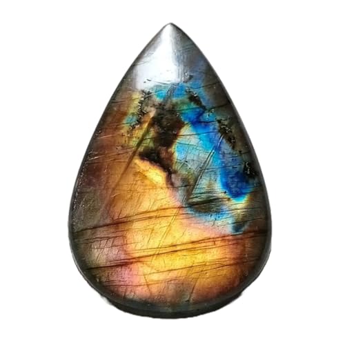 Poire labradorite naturelle 33x22mm pour créer votre collier personnalisé fait main