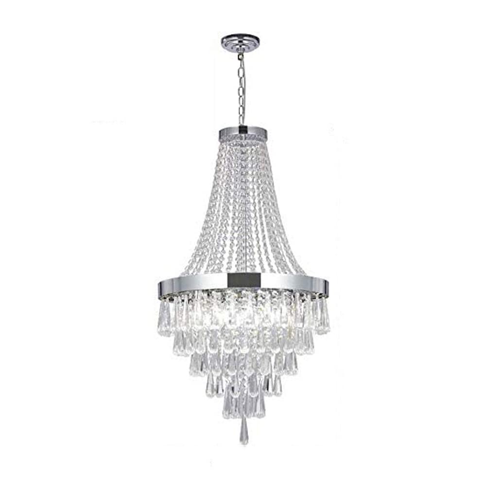 Lámpara de araña, Lámpara de araña de Cristal de Lujo de 7 Luces para Sala de Estar, lámpara Colgante de Techo, decoración Moderna para Comedor, lámpara Colgante para Escalera de v