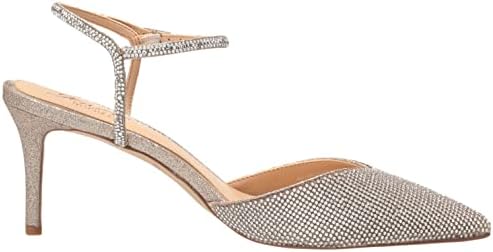 Jewel Badgley Mischka Georgina Pointed Toe Mid Heel Gold Glitter | Image 5