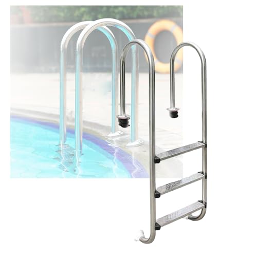 Escalera para piscina 3 peldaños acero inox miniatura 1