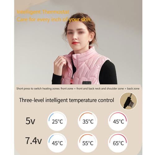 Chaleco calefactable mujer para actividades al aire libre invierno 6