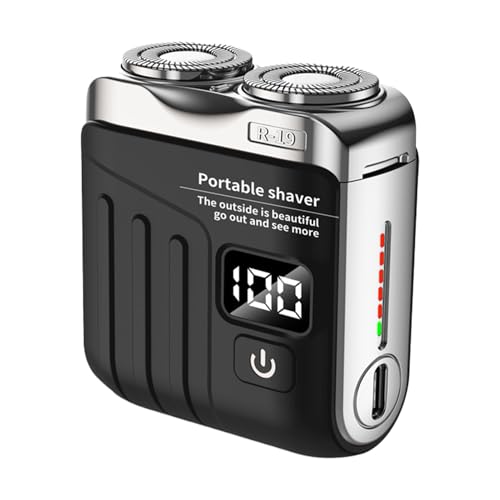 Shavers eléctricas - Recortadores de barba | Avalores eléctricos para hombres | Forma de maleta forma 8000 rpm de carga USB de barba - pantalla digital reutilizable USB Beard Trimmer | Dispositivo de