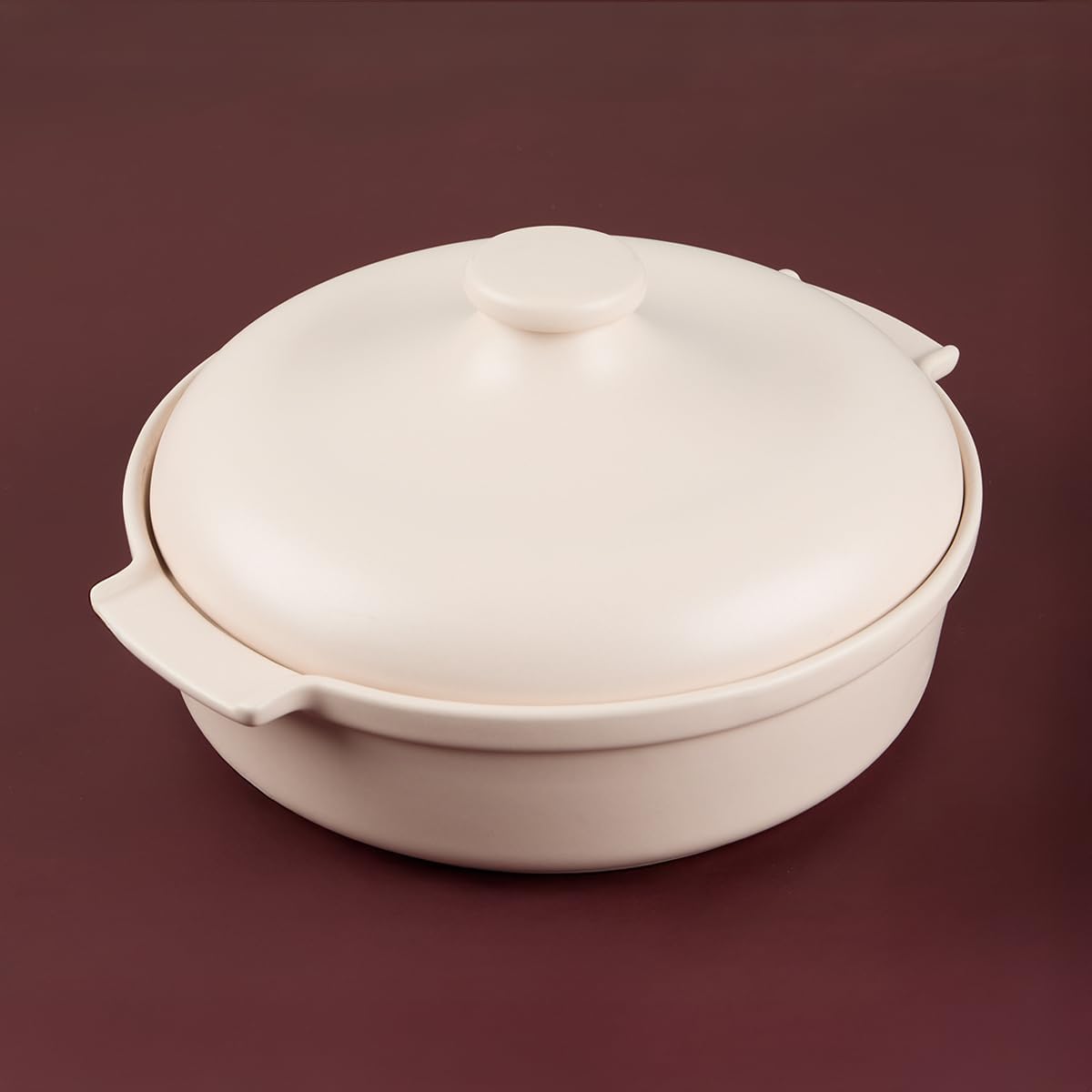 Aryıldız Elissa Kapaklı Karnıyarık Fırın Kabı Mat Beyaz 29 cm